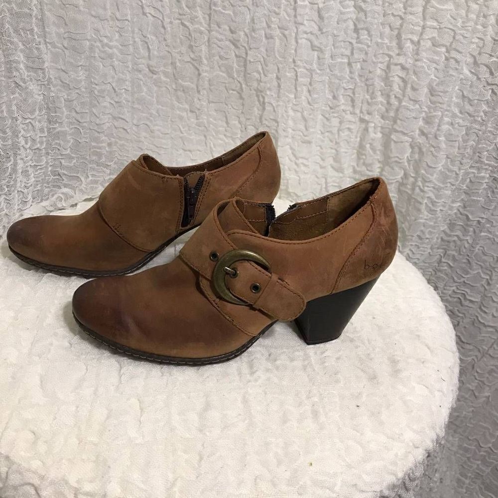 B.O.C Cognac Leather Booties Size 7.5 - Picture 4 of 12